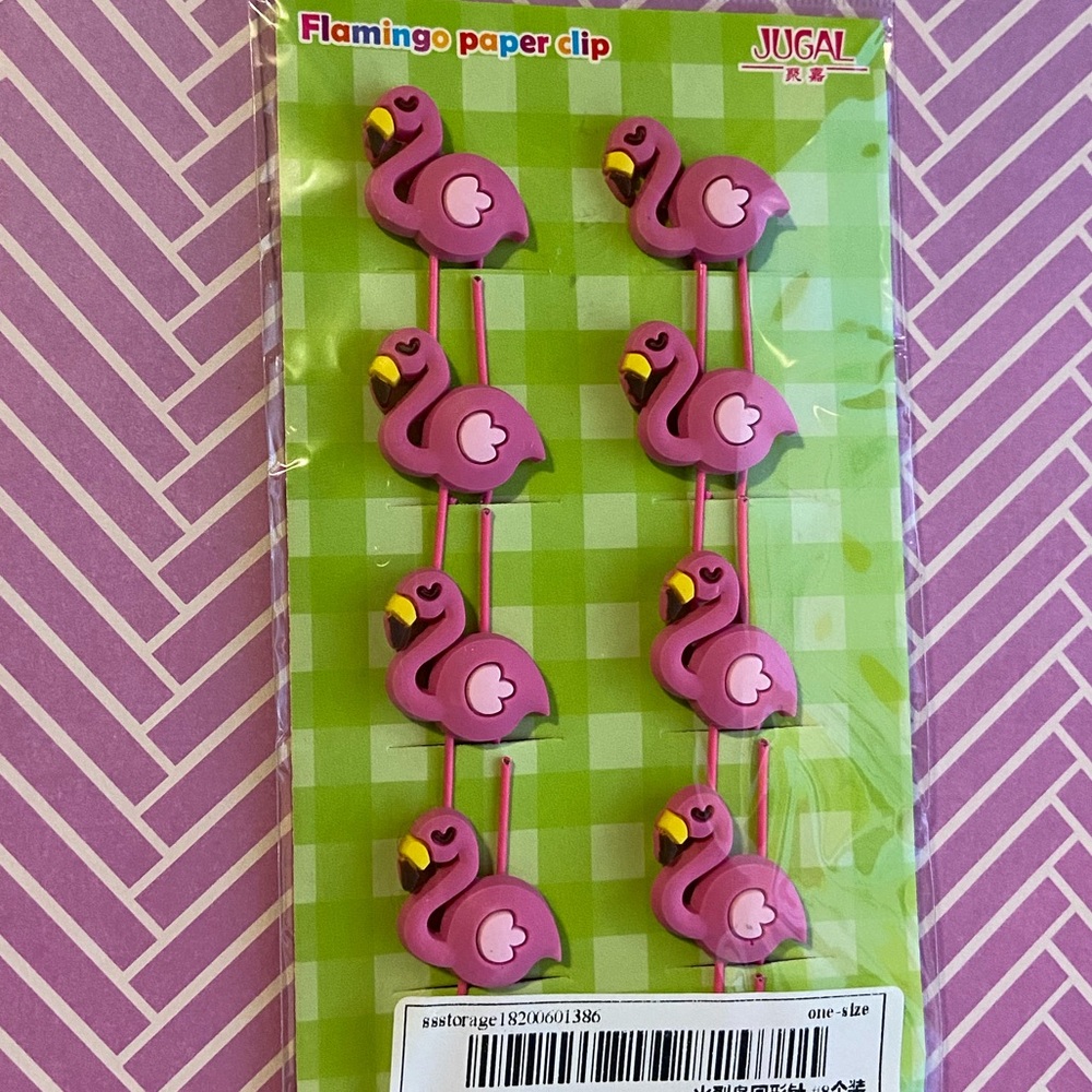 Flamingo Paper Clips